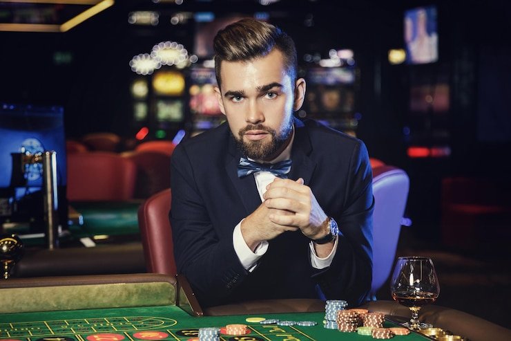 Antarmuka permainan Speed Blackjack dengan dealer langsung